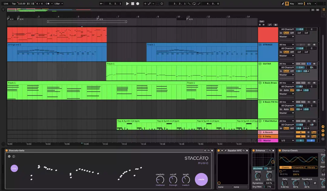 An image showing the integration of Staccato with any Digital Audio Workstations.