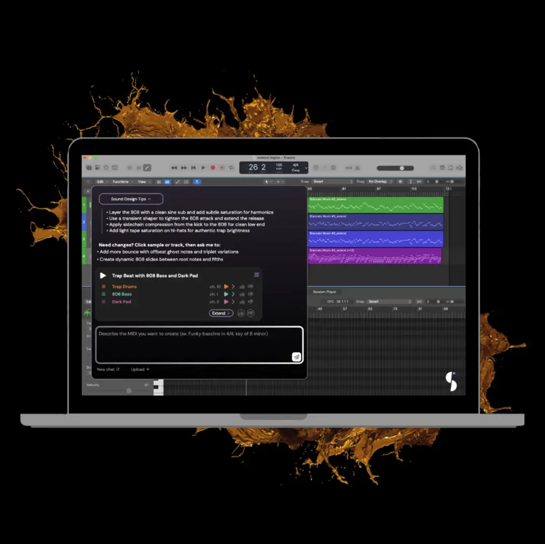 תוסף VST/AU ליצירת תפקידי MIDI, פיתוח מלודיות והרמוניות חכמות ב-DAW
