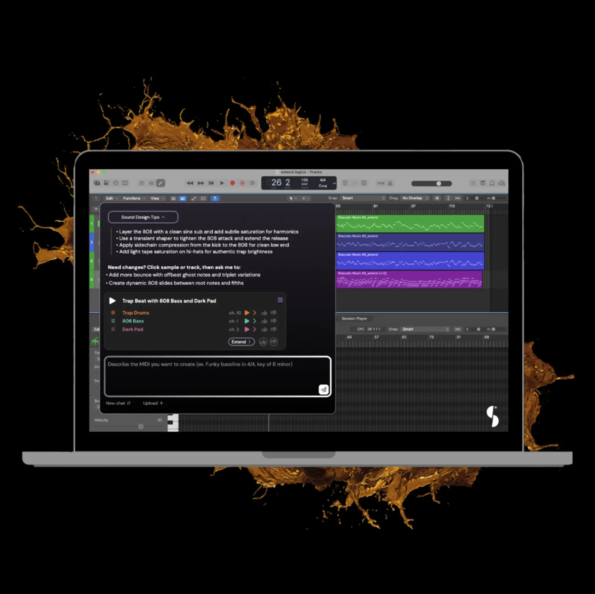 Watch producer Eric add new parts to his MIDI sample using the AI Instrument's accompany feature